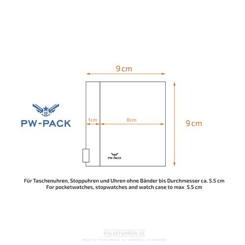 PVC Uhrenetui Grsse PW  mit Zip-Verschluss, je 1 Uhr  Ideal fr Uhrensammler