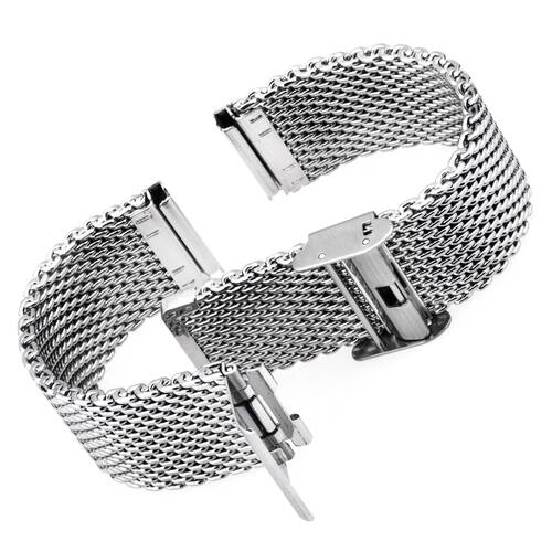 Milanaise Uhrarmband Edelstahl Mesh 18mm 20mm 22mm 24mm Silber/Schwarz/Gold/Rosgold Armband Uhr Ersatz Band extra Dick 3mm