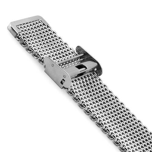 Milanaise Uhrarmband Edelstahl Mesh 18mm 20mm 22mm 24mm Silber/Schwarz/Gold/Rosgold Armband Uhr Ersatz Band extra Dick 3mm