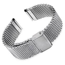 Milanaise Bracelet Watch Stainless Steel Silver Black...
