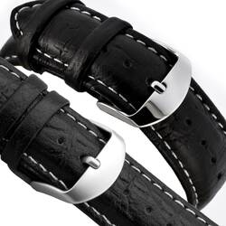 Bracelet en Cuir 22mm Montre - Feinnarbiges Lisse - -...