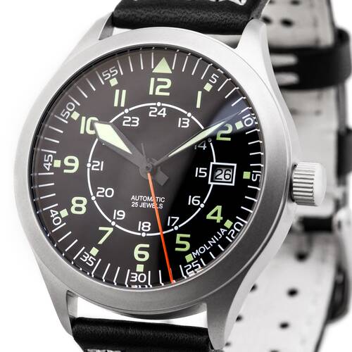 MOLNIJA Automatic 2824 russische mechanische Uhr Militr Fliegeruhr TMP Serie