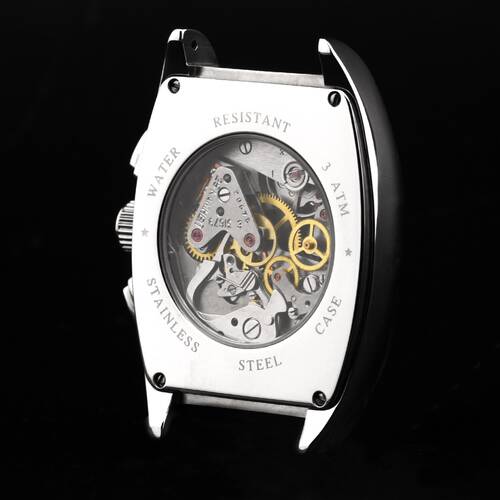 GLASBODEN fr russische Uhren Poljot Chrono Tonneau Gehuse Nr 155 3133/1551001