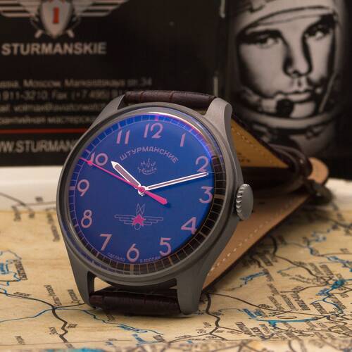 STURMANSKIE Gagarin 2609 Erste Uhr im Weltraum Russische Uhr POLJOT Handaufzug