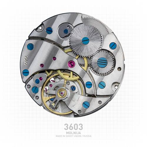 BURAN SIBIR Molnija 3603 Handaufzug russische Uhr mechanisch 3603/1311784