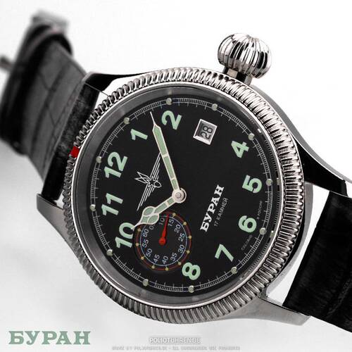 BURAN| Poljot 3105/6503722 Russische Fliegeruhr Russian mechanic Aviator watch