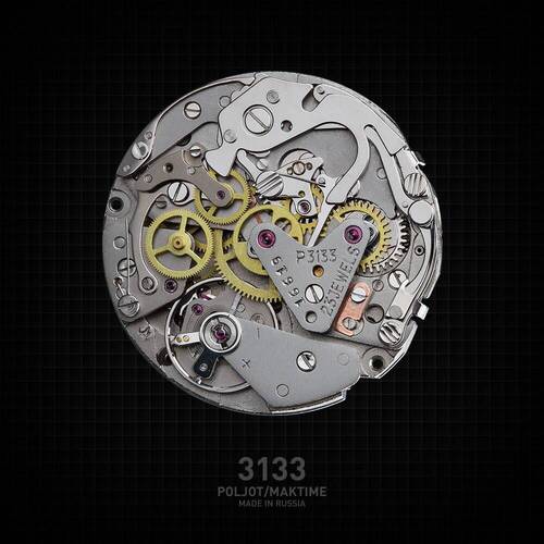 Armbanduhr STRELA COSMOS Poljot 3133 Chronograph SAPHIR Weltraum Uhr CO38CYP-S