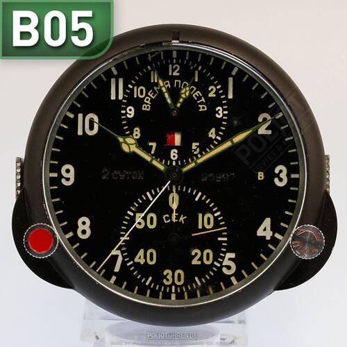 RUSSISCHE BORDUHR B-Uhr | RUSSIAN AIRCRAFT BOARD CLOCK Chronograph B05