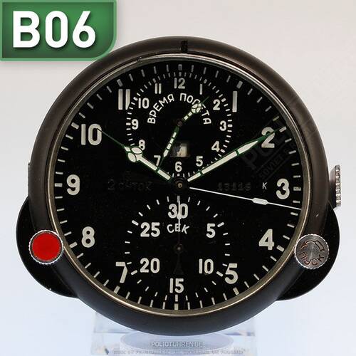 RUSSISCHE BORDUHR B-Uhr | RUSSIAN AIRCRAFT BOARD CLOCK Chronograph B06