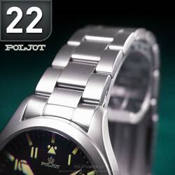 Poljot Stainless Steel Watchband Solid 22 MM - 3 Knot -...